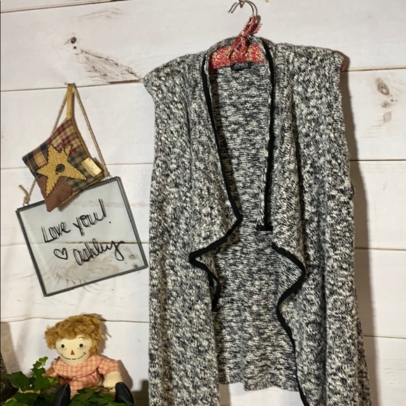 Jones New York; Gray; Sweater Vest Cardigan; L - Picture 2 of 7